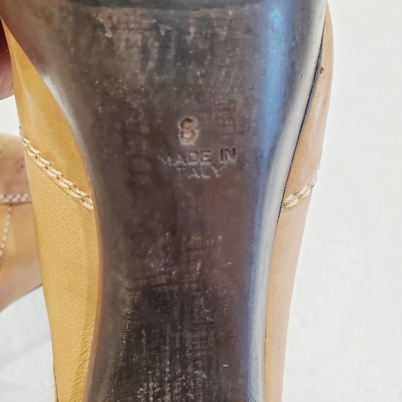 Isabella Fiore Mule Clogs Heels Brown Leather Made in Italy - Picture 7 of 8